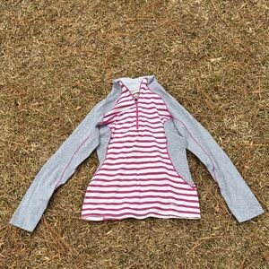 Patagonia Pink and Gray Quarter-Zip